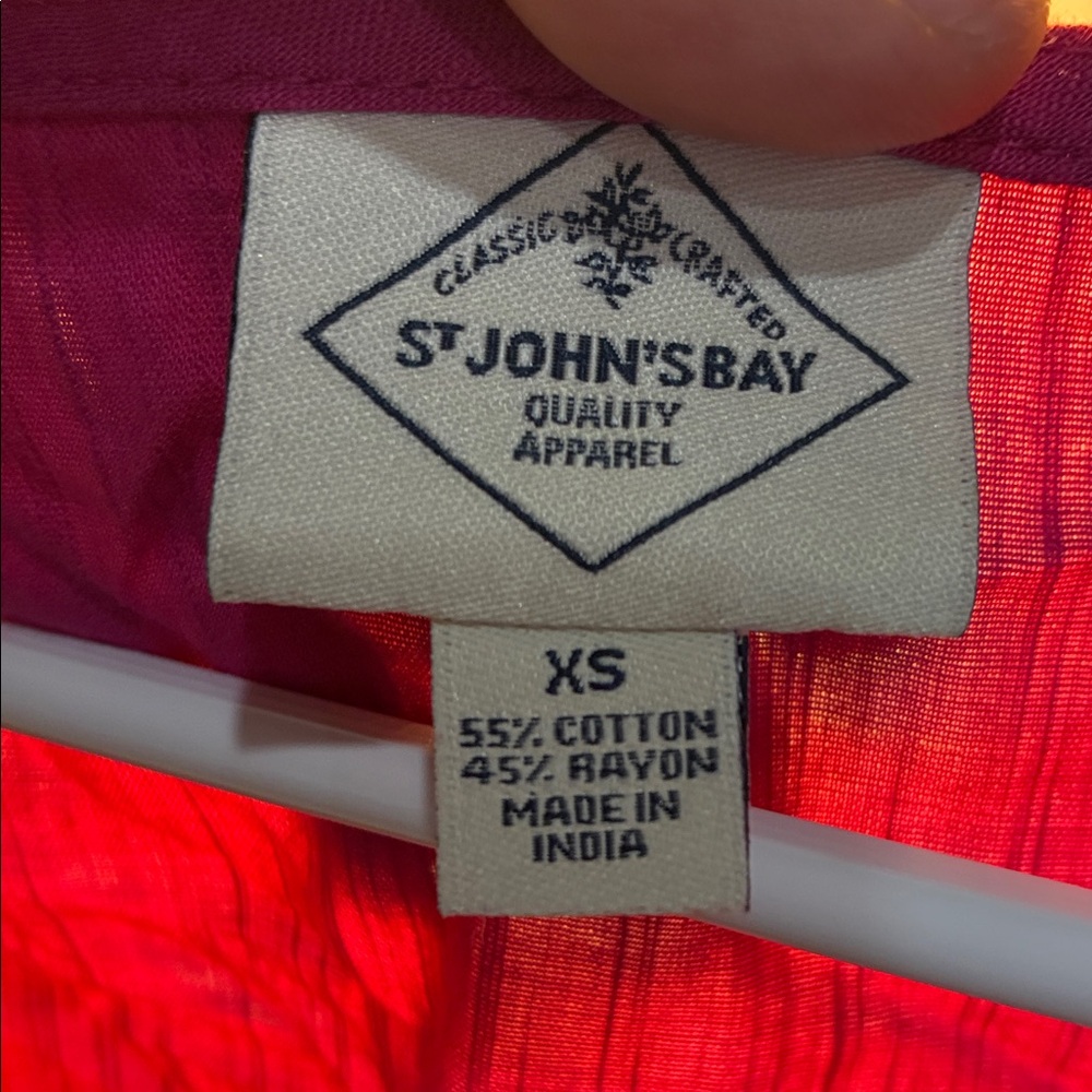 St. John's Bay Fuchsia Tank Top - Picture 6 of 7